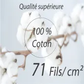 pictogramme percale de coton 71 fils/cm²