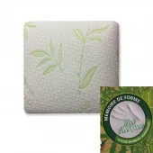 oreillers visco bambou mémoire de forme carrés 60x60 cm avec pictogramme