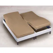 Drap Housse 2x80x200 taupe TPR