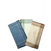 Lot de 6 Mouchoirs fond coloré 100% coton 40x40cm