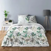 Parures de draps Coton Summer Flower avec drap housse, drap et deux taies