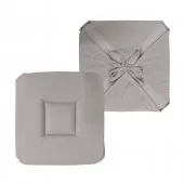 Lot de 6 Galettes de chaise - Gris par deux recto et verso