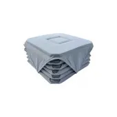 lot de 6 galettes de chaise grises unies confort