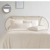 housse de couette percale 240x280 ivoire posées sur lit