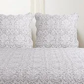 Couvre lit Délicat gris 230x250cm zoom taies