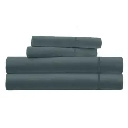 Parure de Draps percale de coton anthracite 4 pièces