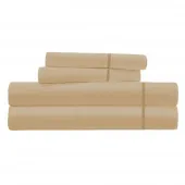 Parure de Draps percale de coton mastic 4 pièces