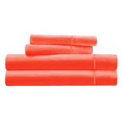 Parure de Draps percale de coton terracotta 4 pièces