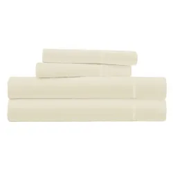 Parure de Draps percale de coton naturel 4 pièces