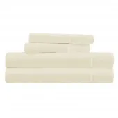 Parure de Draps percale de coton naturel 4 pièces
