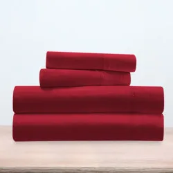 parure de draps nuit des vosges 4pièces bordeaux