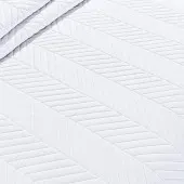 Couvre lit M23-6012 géométrique uni blanc 180x240 cm - détail