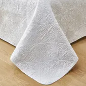 Couvre lit M23-7001-BLANC - détail