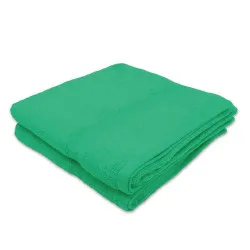 Lot de 2 Draps de bain Eponge 600 g/m²  100 % coton vert printemps