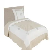 Couvre-lit peaceland Lin 1 place 180x240 cm sur fond blanc