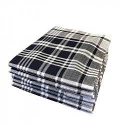 Lot de 6 mouchoirs à carreaux 50x50cm