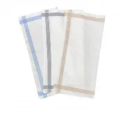 Détails mouchoirs coton jumel sur fond blanc 40x40cm