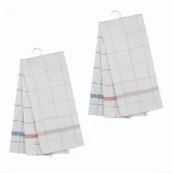 6 torchons Pro classique coton et Lin 70x70