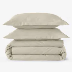 HDC percale 80 fils + taies rectangle beige photo produit