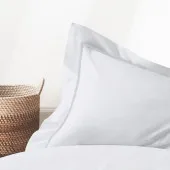 Visuel zoom taies d'oreiller percale rectangle 50x70 cm blanc