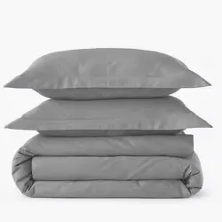 HDC percale 80 fils + taies rectangle gris photo produit