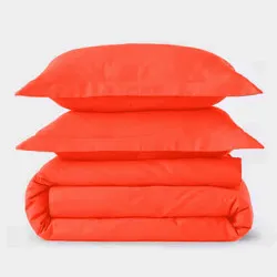 HDC percale 80 fils + taies rectangle terracotta photo produit