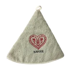 Essuie Main Rond Cœur Beige