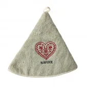 Essuie Main Rond Cœur Beige