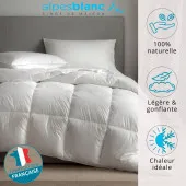Caractéristiques de la couette tempérée 90% duvet made in France