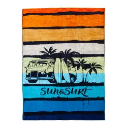 Visuel serviette de plage van orange, dégradé de couleur pastel