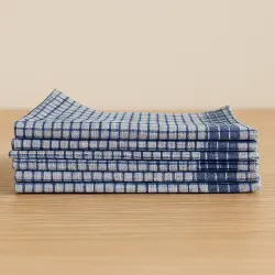 Mouchoirs Carreaux Bleu et Blanc 50x50cm PAUL