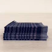 Lot de 12 mouchoirs de travail carreaux André 100 % coton sur fond d'ambiance