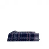 Lot de 12 mouchoirs de travail carreaux André 100 % coton sur fond blanc