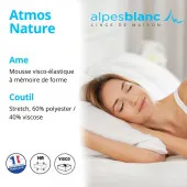 Caractéristiques du Matelas à mémoire de forme Atmos Nature
