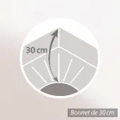 protège matelas imperméable 140x190 cm bonnet 30 cm