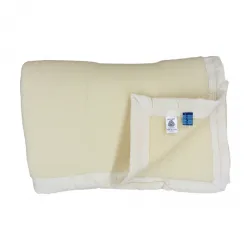 Couverture 100% Pure Laine Ecru