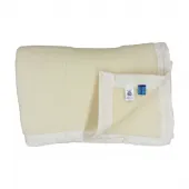 Couverture 100% Pure Laine Ecru
