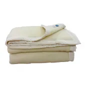 Couverture 100% Pure Laine Ecru