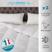 Infographie Couette duvet 4 saisons Jumelable