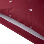 Finition boutons de la  housse de couette Flanelle Navacerrada 220x240 cm, dessin chalet montagne