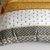 Détails des motifs de la housse de couette 220x240 cm Léo 100% coton