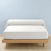Protège traversin 45x230 cm coton molleton 200g - Sous-taie absorbante et respirante sur un lit