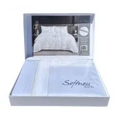 Coffret housse de couette 220x240 cm satin de coton 120 fils/cm²