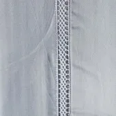 Broderie housse de couette grise 220x240 cm satin de coton 120 fils/cm²