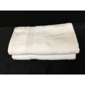 Lot de 5 Grandes Serviettes Eponge 600 g/m²  100 % coton - Blanche