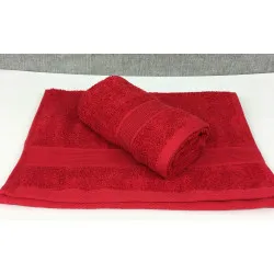 Lot de 2 Serviettes Invités Rouge - 30x50 
