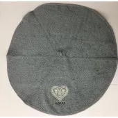 Essuie Main Rond Cœur Gris