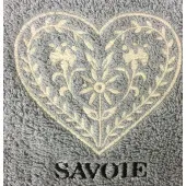 Essuie Main Rond Cœur Gris