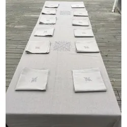 Nappe Brodée Rectangle Angele - 150x300 cm