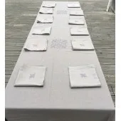 Nappe Brodée Rectangle Angele - 150x300 cm